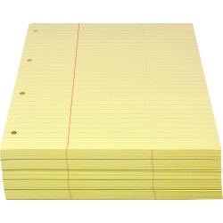 Bantex gul konceptblok, A4 linjeret m/margin