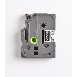Brother TZe Tape - 6mm x 8m, Sort (hvid skrift)