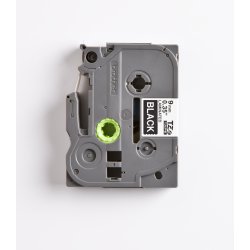 Brother TZe Tape - 9mm x 8m, Sort (hvid skrift)