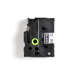 Brother TZe Tape - 36mm x 8m, Sort (hvid skrift)