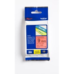 Brother TZe Tape - 9mm x 8m, R�d (sort skrift)