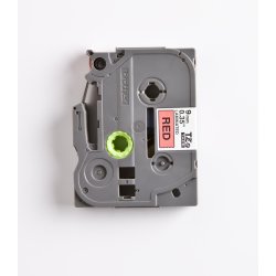Brother TZe Tape - 9mm x 8m, R�d (sort skrift)