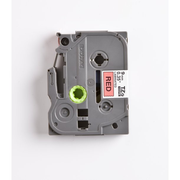 Brother TZe Tape - 9mm x 8m, R�d (sort skrift)