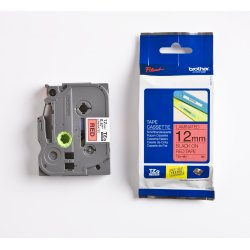 Brother TZe Tape - 12mm x 8m, R�d (sort skrift)