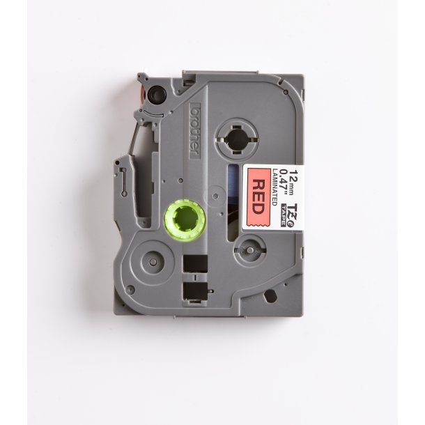 Brother TZe Tape - 12mm x 8m, R�d (sort skrift)