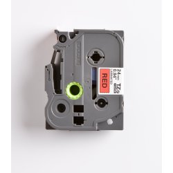 Brother TZe Tape - 24mm x 8m, R�d (sort skrift)