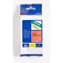 Brother TZe Tape - 36mm x 8m, R�d (sort skrift)