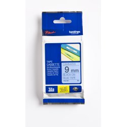 Brother TZe Tape - 9mm x 8m, Bl� (sort skrift)