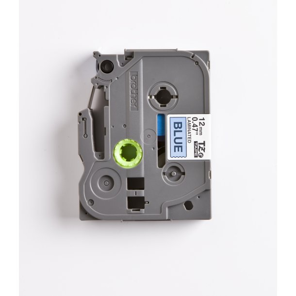 Brother TZe Tape - 12mm x 8m, Bl� (sort skrift)