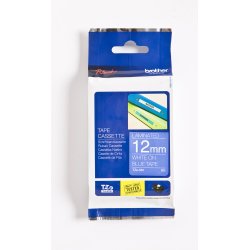 Brother TZe Tape - 12mm x 8m, Bl� (hvid skrift)