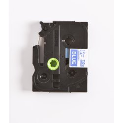 Brother TZe Tape - 12mm x 8m, Bl� (hvid skrift)