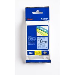Brother TZe Tape - 18mm x 8m, Bl� (sort skrift)
