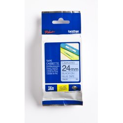Brother TZe Tape - 24mm x 8m, Bl� (sort skrift)