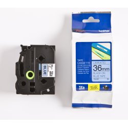 Brother TZe Tape - 36mm x 8m, Bl� (sort skrift)