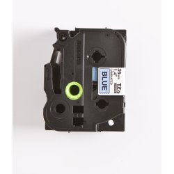 Brother TZe Tape - 36mm x 8m, Bl� (sort skrift)