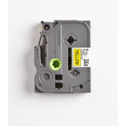 Brother TZe Tape - 6mm x 8m, Gul (sort skrift)