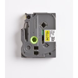 Brother TZe Tape - 12mm x 8m, Gul (sort skrift)