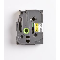 Brother TZe Tape - 18mm x 8m, Gul (sort skrift)