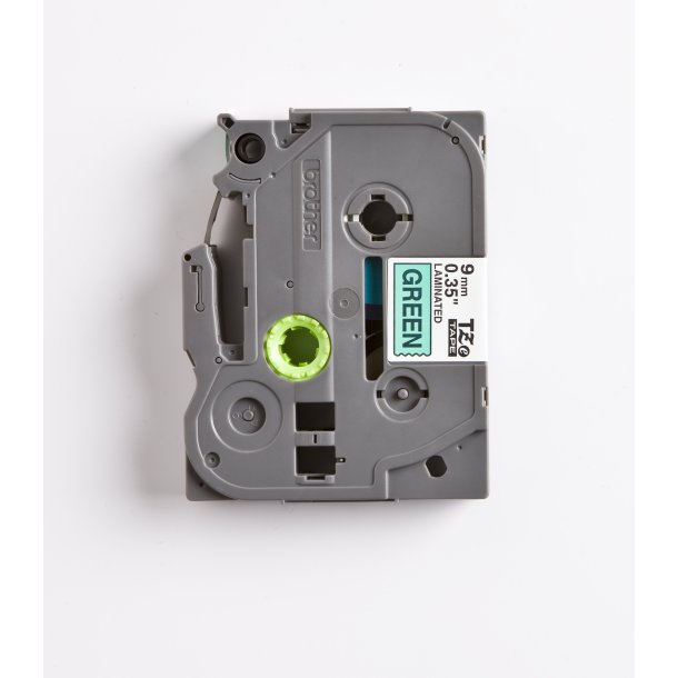 Brother TZe Tape - 9mm x 8m, Gr�n (sort skrift)