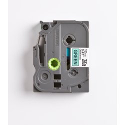 Brother TZe Tape - 12mm x 8m, Gr�n (sort skrift)