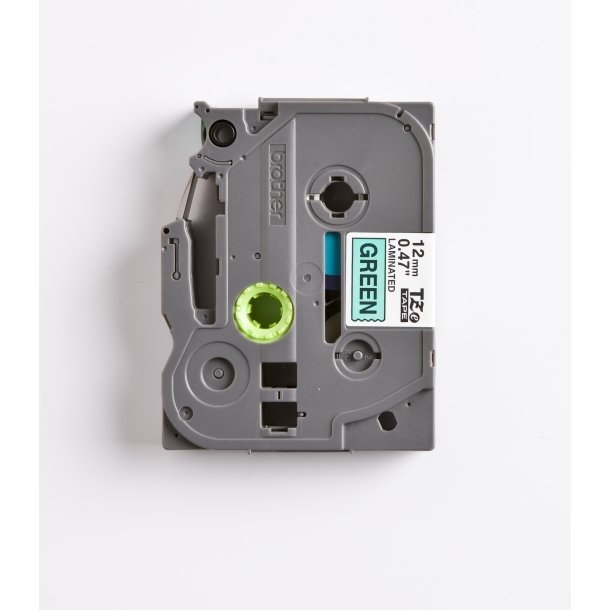 Brother TZe Tape - 12mm x 8m, Gr�n (sort skrift)