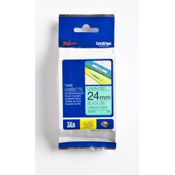 Brother TZe Tape - 24mm x 8m, Gr�n (sort skrift)