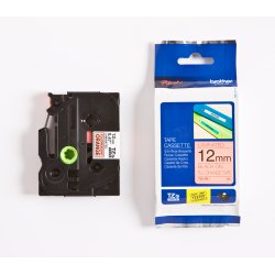 Brother TZe Tape - 12mm x 8m, Neon orange (sort skrift)