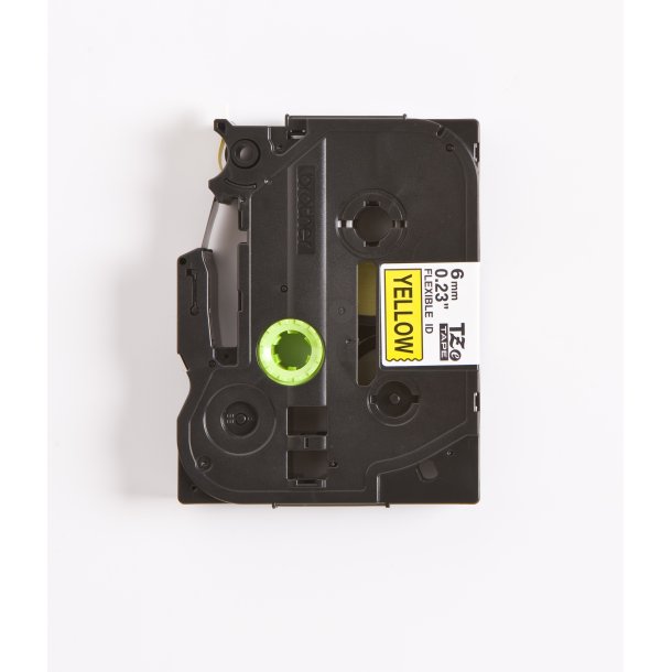 Brother TZe Fleksibel Tape - 6mm x 8m, Gul (sort skrift)