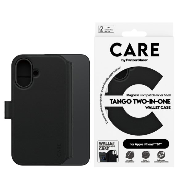 CARE iPhone 16 Case Tango Two-in-One Wallet Case