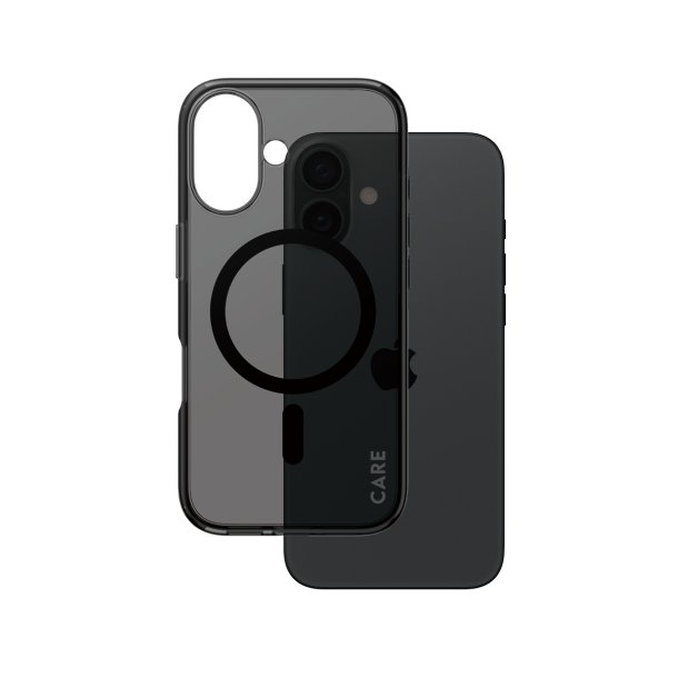 CARE iPhone 16 Case Smokey w. Black MagSafe
