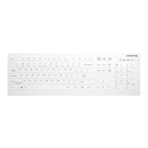 CHERRY Flat Profile Wireless Hygiene Desktop Keyb. White