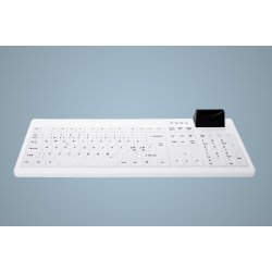 CHERRY Hygiene SC Desktop Keyboard Sealed USB, Black/Whi