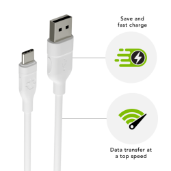 Re-charge - Cable - USB-A to USB-C - TPE, White (1.2m)