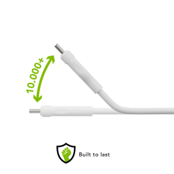 Re-charge - Cable - USB-A to USB-C - TPE, White (1.2m)
