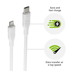 Cable - USB-C to MFI Lightning - TPE, White (1.2m)