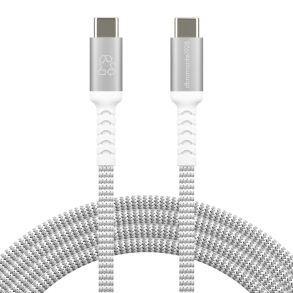 Bulk - Braided Cable 2.5m USB-C/USB-C 100W - Grey