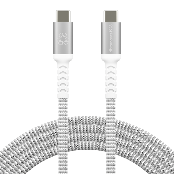 Bulk - Braided Cable 2.5m USB-C/USB-C 100W - Grey