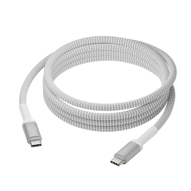 Bulk - Braided Cable 2.5m USB-C/USB-C 100W - Grey