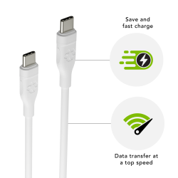 Re-charge - Cable - USB-C to USB-C - TPE, White (2.5m)