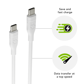 Re-charge - Cable - USB-C to USB-C - TPE, White (2.5m)