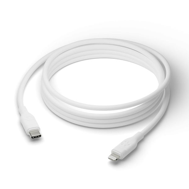 Cable - USB-C to MFI Lightning - TPE, White (2.5m)
