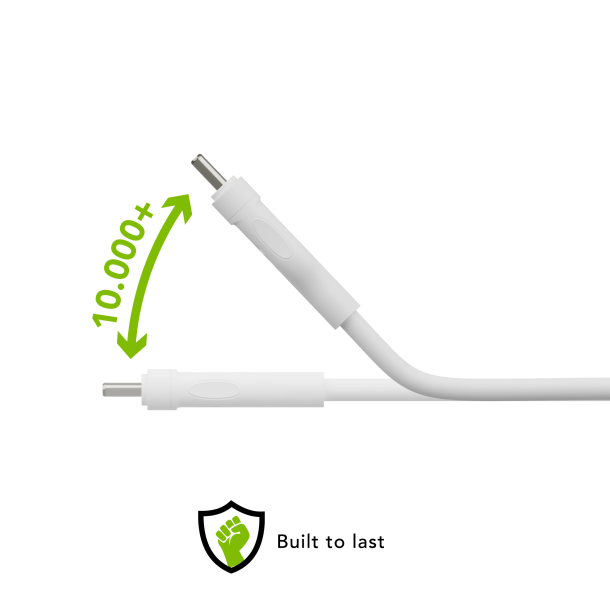 Cable - USB-C to MFI Lightning - TPE, White (2.5m)