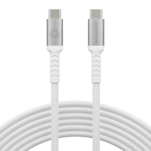 DBRAMANTE re-charge IT Cable BRD 3m USB-C/USB-C 100W White
