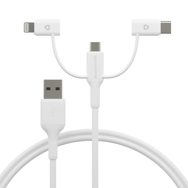 Re-charge - 3in1 CableUSB A to USB-A,C &amp; Lightn-W