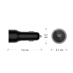 Car Charger - USB-C 65W - 12/24V, Black