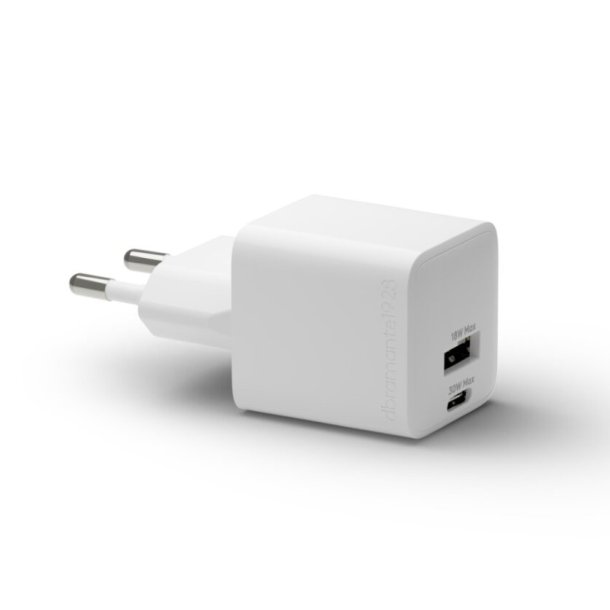 Re-charge - Wall Charger GaN - USB-C+USB-A 30W+18W EU, White