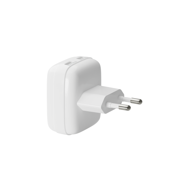 Re-charge Pro - EU Flat Wall Charger 2xUSB-C 20W-W