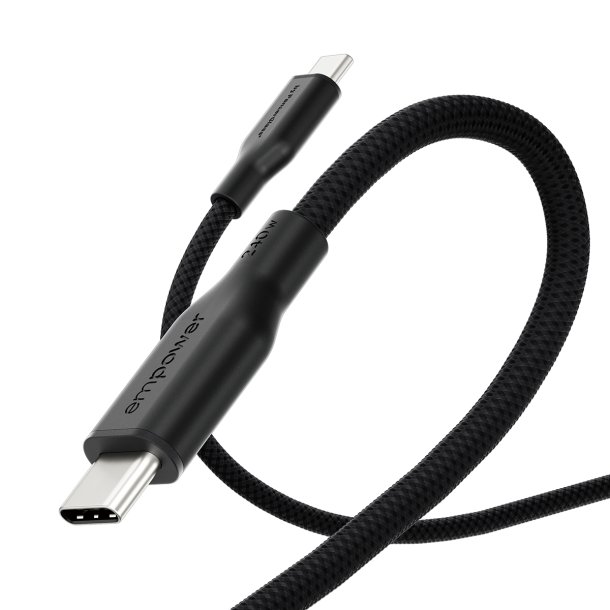 EMPOWER Racing 240W USB-C to USB-C Cable 2M, Space Black