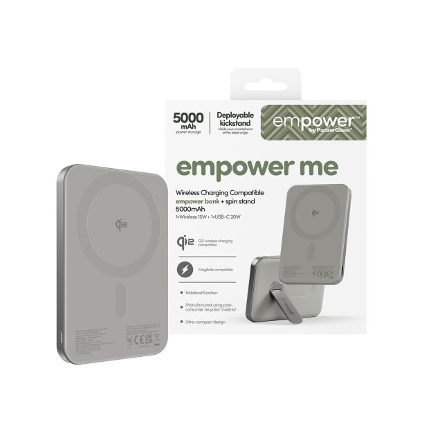 EMPOWER empower Bank w. Spin Stand | 5000mAh | Titanium