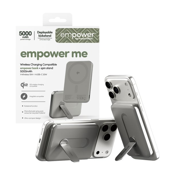 EMPOWER empower Bank w. Spin Stand | 5000mAh | Titanium